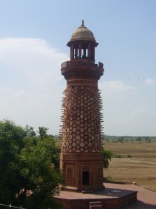 stone representation of elephant tusks at Hiran Minar