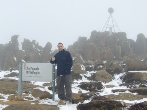 The pinnacle of Mt Wellington