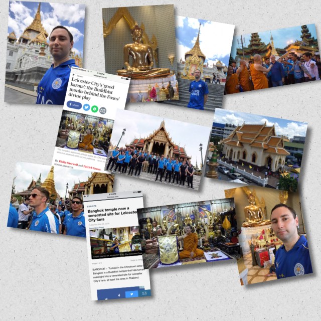 A collage of my pics mixed in with the media reports and photos from when the club visited the temple